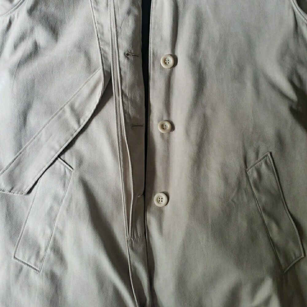 Appleseed Jacket Size Medium Coat Full Zipper Beige Cream Classic Timeless - Picture 11 of 11